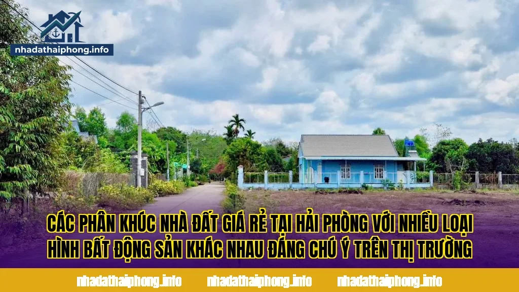 Các phân khúc nhà đất giá rẻ tại Hải Phòng với nhiều loại hình bất động sản khác nhau đáng chú ý trên thị trường